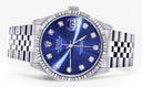 Womens Rolex Datejust Watch 16200  | 36Mm | Blue Dial | Fluted Bezel | Jubilee Band