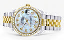 Diamond Gold Rolex Watch | Diamond Bezel | 31MM | Mother Of Pearl Dial | Jubilee Band
