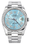New Style | Rolex Datejust Watch | 36Mm | Light Blue Roman Dial | Oyster Band