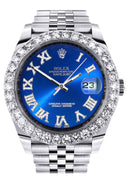 Rolex Datejust II Watch | 41 MM | Custom Blue Roman Diamond Dial | Jubilee Band