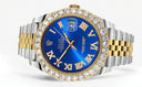 Rolex Datejust II Watch | 41 MM | 18K Yellow Gold & Stainless Steel | Custom Blue Roman Dial | Jubilee Band