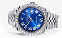 Rolex Datejust II Watch | 41 MM | Custom Blue Roman Diamond Dial | Jubilee Band