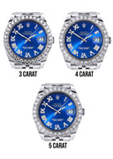 Rolex Datejust II Watch | 41 MM | Custom Blue Roman Diamond Dial | Jubilee Band