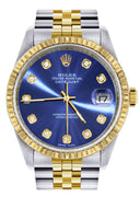 Womens Rolex Datejust Watch 16233 Two Tone | 36Mm | Blue Dial | Fluted Bezel | Jubilee Band