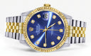 Womens Rolex Datejust Watch 16233 Two Tone | 36Mm | Blue Dial | Fluted Bezel | Jubilee Band