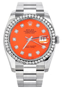 New Style | Rolex Datejust Watch | 36Mm | Orange Dial | Oyster Band