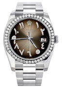 New Style | Rolex Datejust Watch | 36Mm | Brown Arabic Dial | Oyster Band