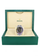 Diamond Gold Rolex Watch For Men 16200 | 36Mm | Rainbow Sapphire Bezel | Brown Roman Numeral Dial | Jubilee Band