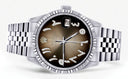 Mens Rolex Datejust Watch 16200  | 36Mm | Brown Arabic Dial | Jubilee Band