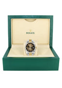 New Style | Gold & Steel Rolex Datejust Watch | 36Mm | Brown Arabic Diamond Dial | Oyster Band