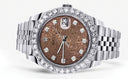 Rolex Datejust II Watch | 41 MM | Custom Brown Texture Diamond Dial | Jubilee Band