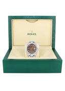Diamond Iced Out Rolex Datejust 41 | 25 Carats Of Diamonds | Custom Chocolate Jubilee Diamond Dial | Two Row | Oyster Band
