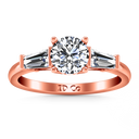 Three Stone Diamond EngagementRing Jenna 14K Rose Gold