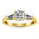 Three Stone Diamond Engagement Ring Jenna 14K Yellow Gold