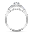 Round Diamond Three Stone Engagement Ring Jenna 14K White Gold