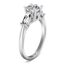 Round Diamond Three Stone Engagement Ring Jenna 14K White Gold