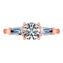Three Stone Diamond EngagementRing Jenna 14K Rose Gold