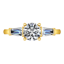Three Stone Diamond Engagement Ring Jenna 14K Yellow Gold