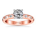 Pave Diamond Engagement Ring Jazz 14K Rose Gold