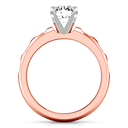 Pave Diamond Engagement Ring Jazz 14K Rose Gold