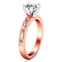 Pave Diamond Engagement Ring Jazz 14K Rose Gold