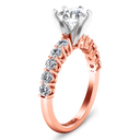 Pave Diamond Engagement Ring Fleur 14K Rose Gold