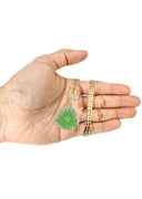 10K Yellow Gold Chain & Cz Green Buddha Pendant | Appx. 21.6 Grams