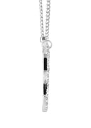 14K White Gold Ladies Full Diamond Script Name Plate Necklace | Appx. 1.20 Carat