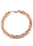 14K Rose Gold Bracelet Byzantine Women