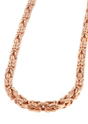 14K Rose Gold Chain - Hollow Byzantine Chain