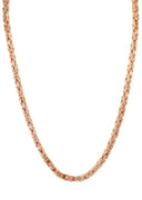 14K Rose Gold Chain - Hollow Byzantine Chain