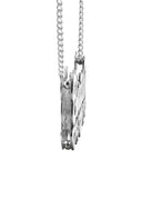 14K Ladies White Gold with Diamonds Name Plate Necklace | Appx. 10.9 Grams