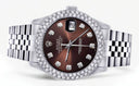Womens Rolex Datejust Watch 16200 | 36Mm | Chocolate Dial | Two Row 4.25 Carat Bezel | Jubilee Band