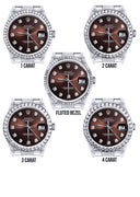 Diamond Mens  Rolex Datejust Watch 16200| 36MM | Chocolate Diamond Dial | Oyster Band