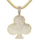10K Yellow Gold Chain & Cz Clover Pendant | Appx. 18.31 Grams