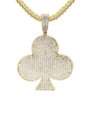 10K Yellow Gold Chain & Cz Clover Pendant | Appx. 18.31 Grams