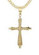 10K Yellow Gold Chain & Cz Cross Pendant | Appx. 16.1 Grams