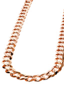 14K Rose Gold Chain - Solid Cuban Link Chain