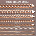 14K Rose Gold Chain - Solid Cuban Link Chain