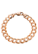 14K Rose Gold Bracelet Solid Cuban Link