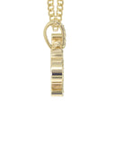14K Yellow Gold Ladies Full Diamond Name Plate Necklace | Appx. 1.5 Carat