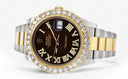 Rolex Datejust II Watch | 41 MM | 18K Yellow Gold & Stainless Steel | Custom Chocolate Roman Dial | Oyster Band