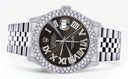 Womens Rolex Datejust Watch 16200 | 36Mm | Dark Brown Roman Numeral Dial | Two Row 4.25 Carat Bezel | Jubilee Band