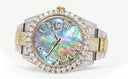 Diamond Iced Out Rolex Datejust 41 | 25 Carats Of Diamonds | Abalone Mother Of Pearl Dial | Two Tone | Oyster Band