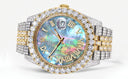 Diamond Iced Out Rolex Datejust 41 | 25 Carats Of Diamonds | Abalone Mother of Pearl Dial | Two Tone | Jubilee Band