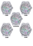 Diamond Mens Rolex Datejust Watch 16200 | 36Mm | Dark Mother Of Pearl Dial | Roman Numeral | Oyster Band
