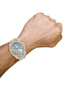 Diamond Iced Out Rolex Datejust 41 | 25 Carats Of Diamonds | Abalone Mother of Pearl Dial | Two Tone | Jubilee Band
