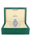 Diamond Mens Rolex Datejust Watch 16200 | 36Mm | Dark Mother Of Pearl Dial | Roman Numeral | Oyster Band