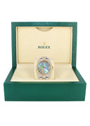 Diamond Iced Out Rolex Datejust 41 | 25 Carats Of Diamonds | Abalone Mother Of Pearl Dial | Two Tone | Two Row | Oyster Band