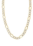 Gold Chain - Mens Diamond Cut Hollow Figaro Chain 10K/14K Gold